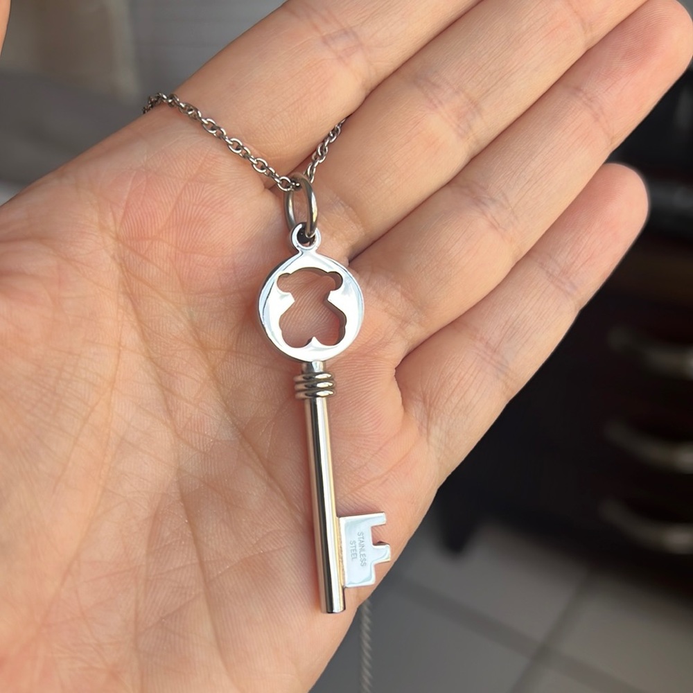 TOUS Old Key Stainless Steel Necklace